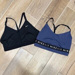 Nike Women's Black and Purple Sports Bras